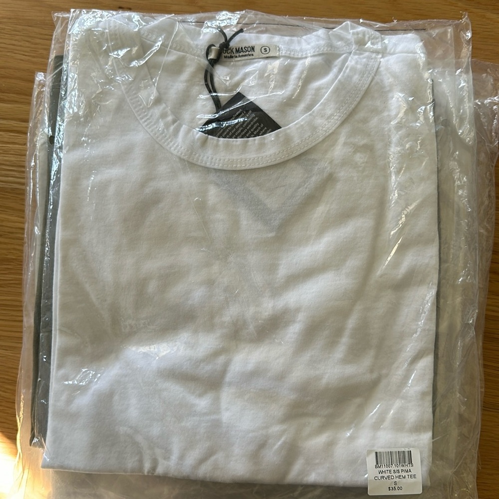 6 Buck Mason Pima Curved Hem Tee Mens Small